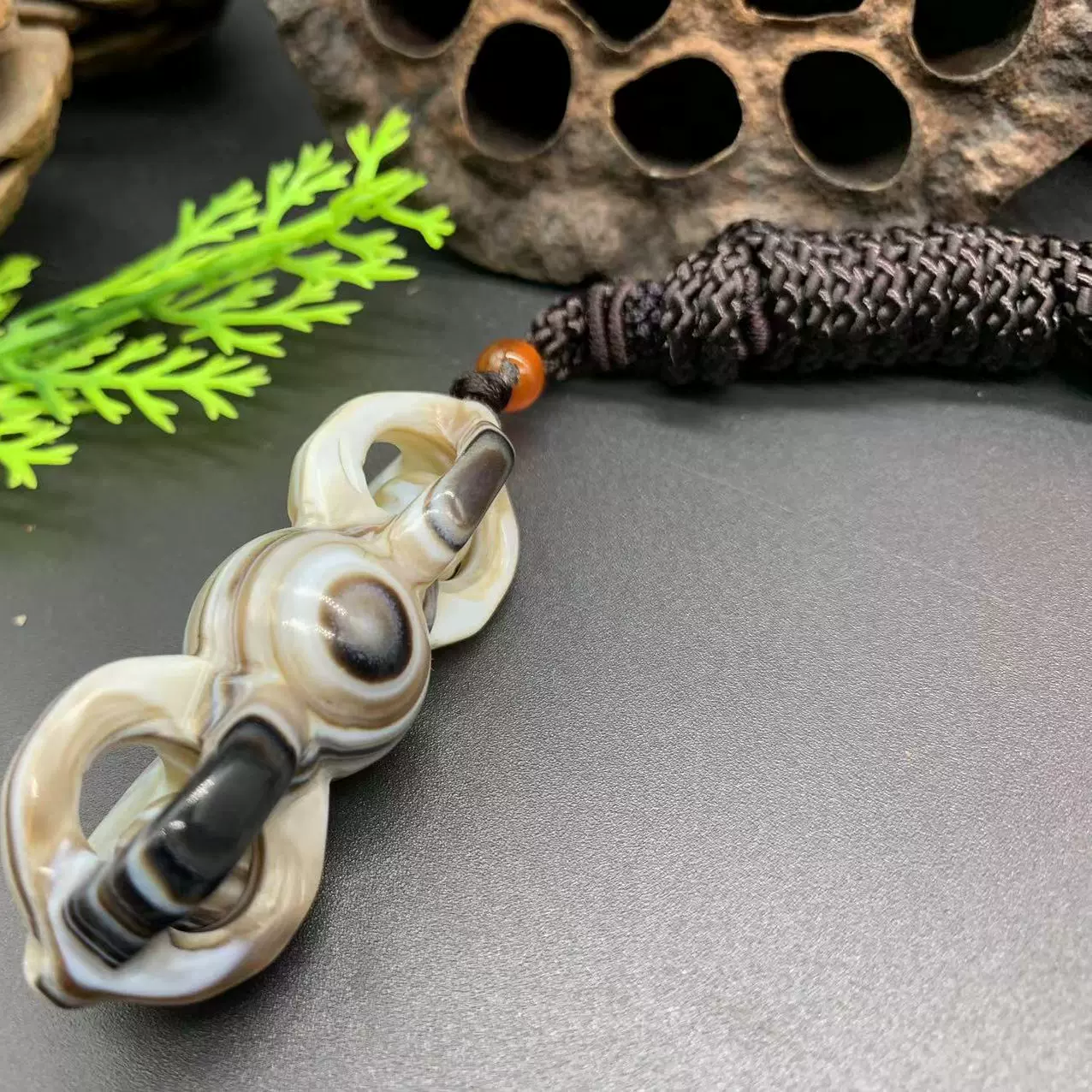 天然西藏天眼石玛瑙老天珠天然天眼珠法器招财转运