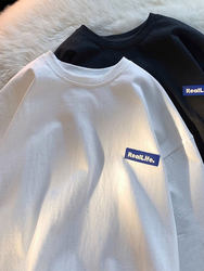 Boys' Pure Cotton Long-Sleeved T-Shirt Spring and Autum 2025 New Loose Casual Trendy Brand Letter Printed Bottoming Shirt Top