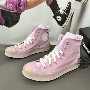 Converse Converse CX light pink purple jelly bottom tied men and women high top casual canvas shoes 172893C
