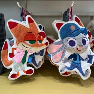 
Zootopia surrounding hand towels cute cartoon Nick Fox Nick Judy hanging hand towels plush handkerchiefs