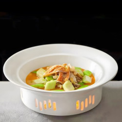 Creative Heating Stove for Farmhouses, Ceramic Hot Dish Cookware for Chinese Kitchens, Open Stove Hotel Supplies, Heated Soup Plate Features