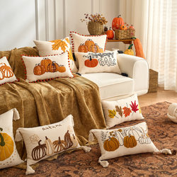 Nordic Realistic Pumpkin Pillowcase Thanksgiving Pillow Living Room Sofa Pillowcase Cushion High-End Lumbar Pillow