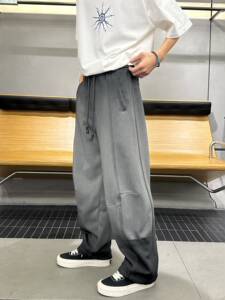 
Spring wasteland style washed old gradient casual pants men's Korean style loose and versatile wide-leg sports sweatpants trousers