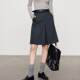 Intellectual Skirt Suit Skirt for Women 2025 Spring and Autumn High Waist Slim and Slim versatile A-line Gray Knee-High Mid Skirt