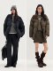 First cotton wool knitted large lapel down jacket for women 90 white goose velvet winter turtle back bread jacket mid-length stand-up collar jacket
