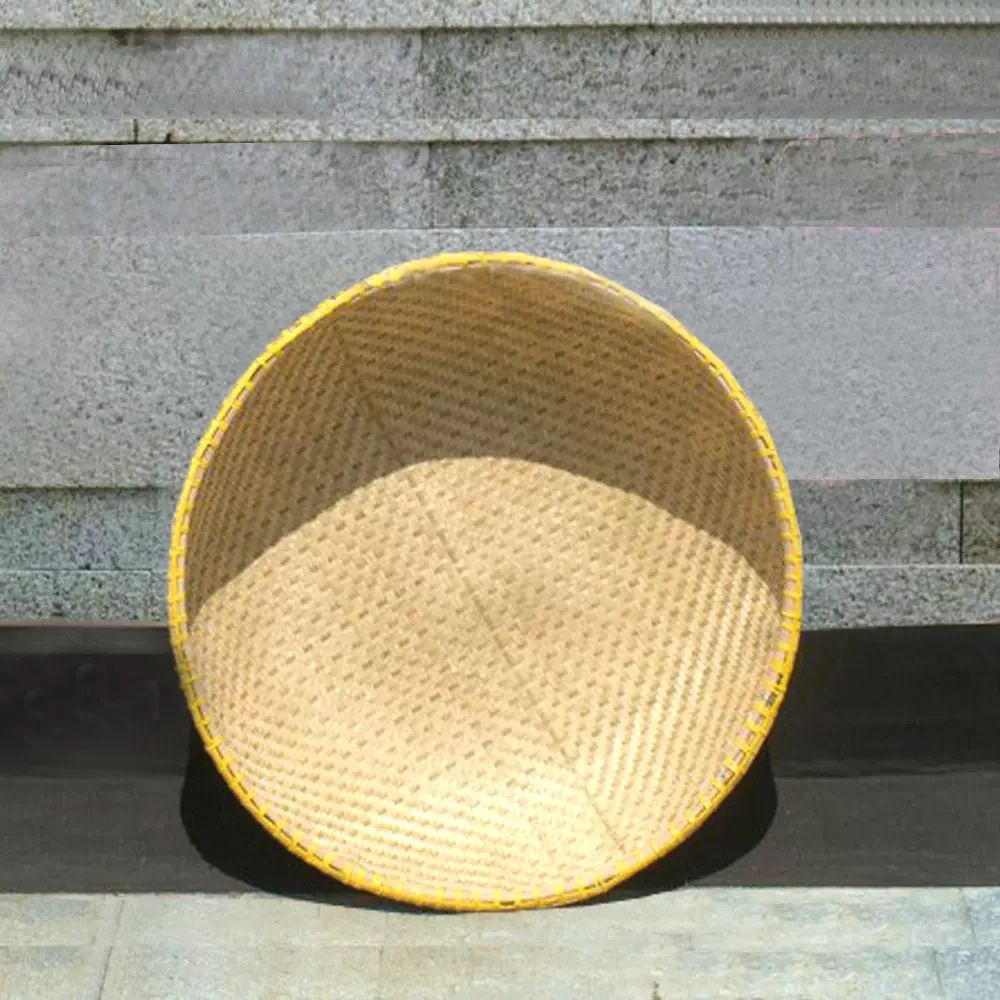 加深竹簸箕纯手工竹编竹匾编织竹筐竹器晾晒超大竹扁