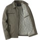 Middle-aged daddy spring and autumn pure cotton jacket middle-aged and elderly men's lapel business casual autumn cotton jacket
