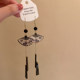 New Chinese style retro Chinese style ink fan-shaped tassel earrings temperament earrings new high-end personality temperament earrings