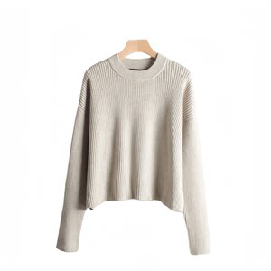 
Niu Niu's autumn and winter style women's European and American style wide version round neck long sleeve thick needle thick pullover sweater 2288