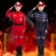 Halloween trẻ em lính cứu hỏa trang phục đồng phục cosplay nhập vai nhỏ lính cứu hỏa trang phục