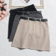 High waist belt pocket anti-exposure skirt commuter style professional A-line short skirt hip skirt suit skirt women
