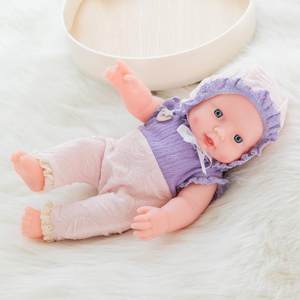 
30 cm simulated baby soft rubber doll can be changed clothes and clothes doll little girl play house toy gift