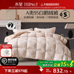 Mercury Home Textiles down Quilt 95% White Goose down Spring and Autumn Quilt Thickened Warm Antibacterial Fluffy Quilt Winter Quilt Bedding