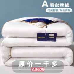 Silk Quilt 100% Mulberry Silk Air Conditioning Quilt Summer Cooling Quilt All-Cotton Spring and Autumn Quilt Quilt Core Winter Quilt Single Dormitory Cotton Quilt