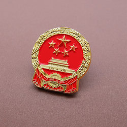 Standard Tiananmen Memorial Badge High-End Five-Pointed Star Magnetic Lapel Pin Metal Brooch Safety Magnetic Clip Badge