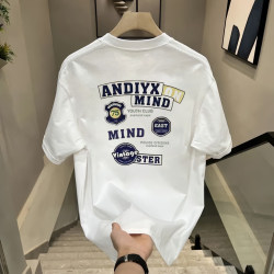 100% Pure Cotton Versatile Short-Sleeve T-Shirt for Men 2025 New Summer Trendy Brand Niche High Street American Style Loose Top ins