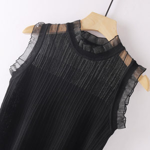 Add fertilizer and increase the knitted suspender vest.