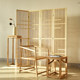 New Chinese solid wood bamboo screen partition folding mobile living room porch tea room partition antique old Japanese screen
