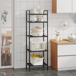 Kitchen Storage Rack, Multi-Functional, Multi-Layer Microwave Oven Storage Rack, Spice and Cookware Rack, Integrated Wall-Mounted Organizer