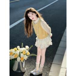 Girls' Dress Spring Collection 2026 New Children's Spring Dress Set for Older Girls, Stunning Cake Dress Spring and Summer Style