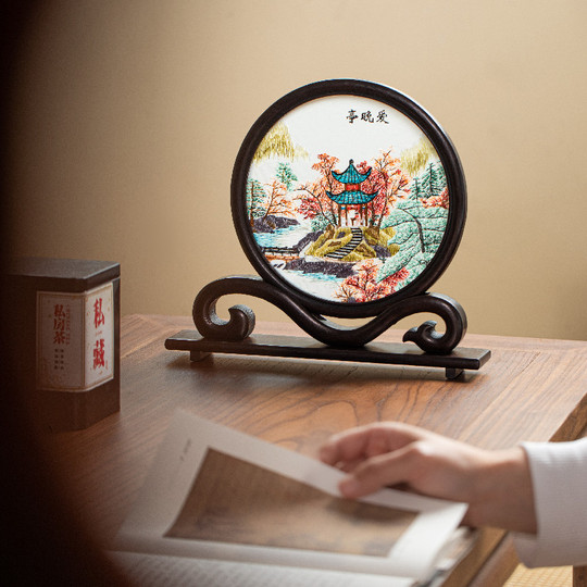 第一銘 湖南刺繍 - 両面手作り工芸品