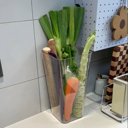 Large Capacity Multifunctional Kitchen Storage Box for Green Onions, Ginger, Garlic, and Other Ingredients; Storage Bucket for Yam; Organizing Container