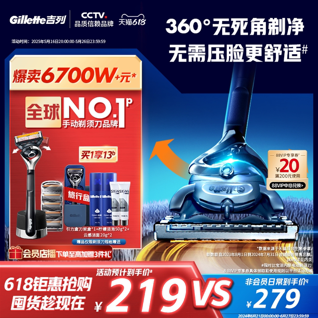 Hidden Hat Razor Gillette Gravity Box Head Hidden Razor Men's Manual Razor Non-Gilly ...