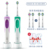 D12 purple + green + 2 brush heads (2 brush handles and 4 brush heads in total) + free tooth cleaning gift bag 
