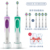 D12 purple + green + 4 brush heads (a total of 2 brush handles and 6 brush heads) + free tooth cleaning gift bag 