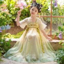 Hanfu for Girls, Summer Thin Style, 2026 New Model, Children's Chinese Style, Super Fairy-Like Ancient Style Dress, Girls' Ancient Costume Dress