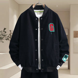 
Designed baseball uniform men's spring high-end handsome junior and high school student denim jacket youth men's jacket
