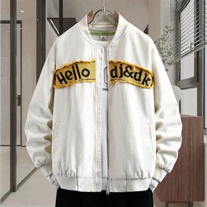 
2026 Spring New Baseball Uniforms Boys Junior High School Students Denim Jackets Teen Men's Trendy Jackets