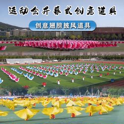 Professional Props for the Sports Meeting Opening Ceremony: Gradient Color Capes and Wings for School Performance Teams, Group Gymnastics, and Dance Performances