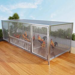 Extra-Large Chicken Coop for Home Use, Outdoor, Anti-Weasel, Dense Mesh, Rainproof, Rural Chicken Coop, Automatic Manure Cleaning Breeding Cage