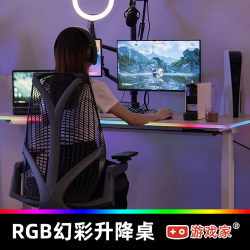 Game Rgb Symphony Lift Table Desktop E-Sports Table Computer Electric Workbench Office Table Home Desk
