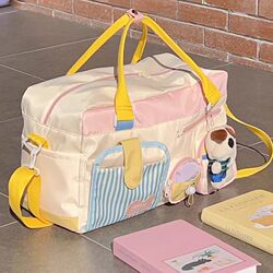 Short-Distance Travel Bag, Large Capacity, Lightweight Travel Luggage Bag, Can Be Attached to a Trolley, Women's Portable Travel Storage Bag, Maternity Bag