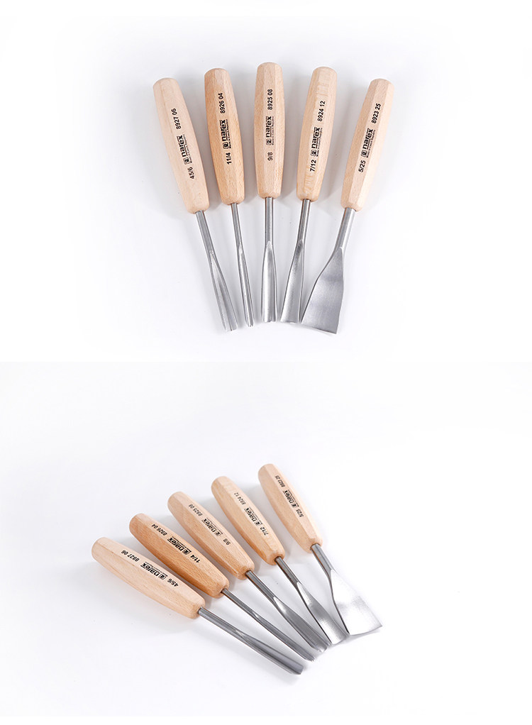Narex ceco acciaio singoli Premium Woodworking Cabinetmakers europea scalpello con manico in carpino taglie 3 4 5 6 8 10 12 14 16 18 20 26 30 32 40 e 50 mm, 811603 – 811650, 12 mm,1/2