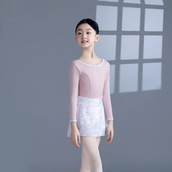 Children's Dance Clothing Long-Sleeved Spring Ballet Practice Clothing Girls' Gymnastics Clothing Chinese Dance Body Suit Kidsren's New Style