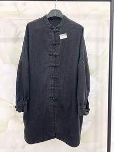 18544 Retro Dipper Fry Cotton Jacks Long -sleeved Shirt Loose Guofeng Big Fine Tang Cardigan Jacket Jacket
