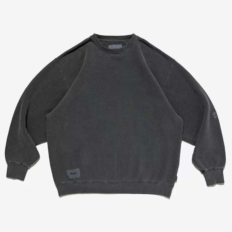 四季出品现货WTAPS BIRTH SWEATER COTTON刺绣水洗圆领卫衣男23SS-Taobao