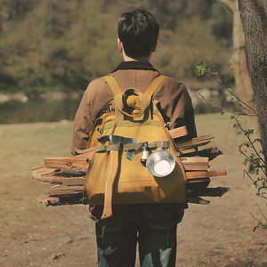 Outdoor firewood bag storage bag multifunctional handbag bag camping firewood firewood storage bag backbone backpack
