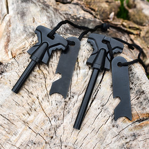 
Outdoor butterfly-shaped stone with scraper bottle opener survival tool solid large stick