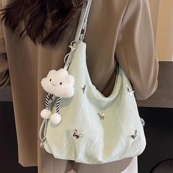 Large-Capacity Women's Crossbody Bag 2025 New Summer Handbag Niche Commuter Tote Bag Double Shoulder Single Shoulder Bag