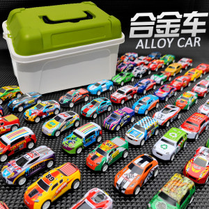 Children's alloy car toy car boys 2 one 3 -year -old baby back force car inertia mini simulation car model
