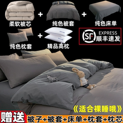 Quilt, Autumn and Winter Quilt, Four-Piece Set, Bed Sheet, Quilt Cover, Pillow, Dormitory Complete Set, Single Three-Piece Set, Bedding