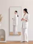 Gương thần trang điểm nhà gương treo tường có thể chặn hộp đồng hồ kéo đẩy đầy đủ gương nhà phòng khách lắp gương treo tường