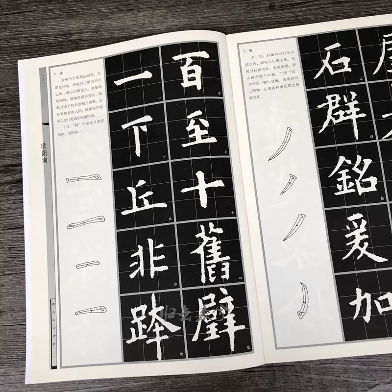 歐陽詢九成宮楷書技法入門毛筆書法講析初學者入門字帖九宮格