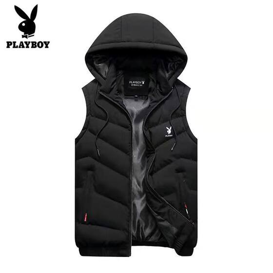 Vetener men's autumn and winter Korean version of trendy down cotton and horse clip thickened and warm vest, big size handsome shoulder jacket