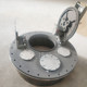 Oil tanker accessories 580/560/460 aluminum alloy stainless steel European standard pore cover panel can tank mouth flange base
