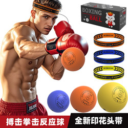 2025 New Printed Headband Fighting Reaction Ball Fitness Training Ball Stress Relief Ball Large Ball for Adults, Teenagers, and Students